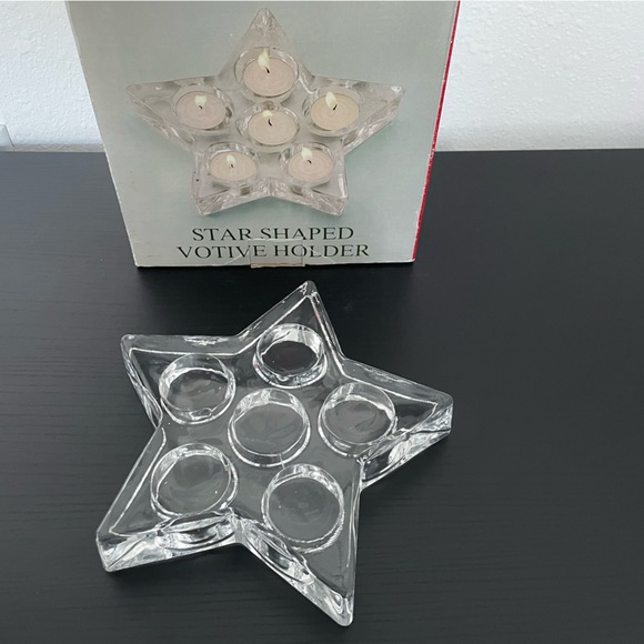 Vintage Crystal Star Candle Holder For 6 Votive Candle. - Picture 3 of 3